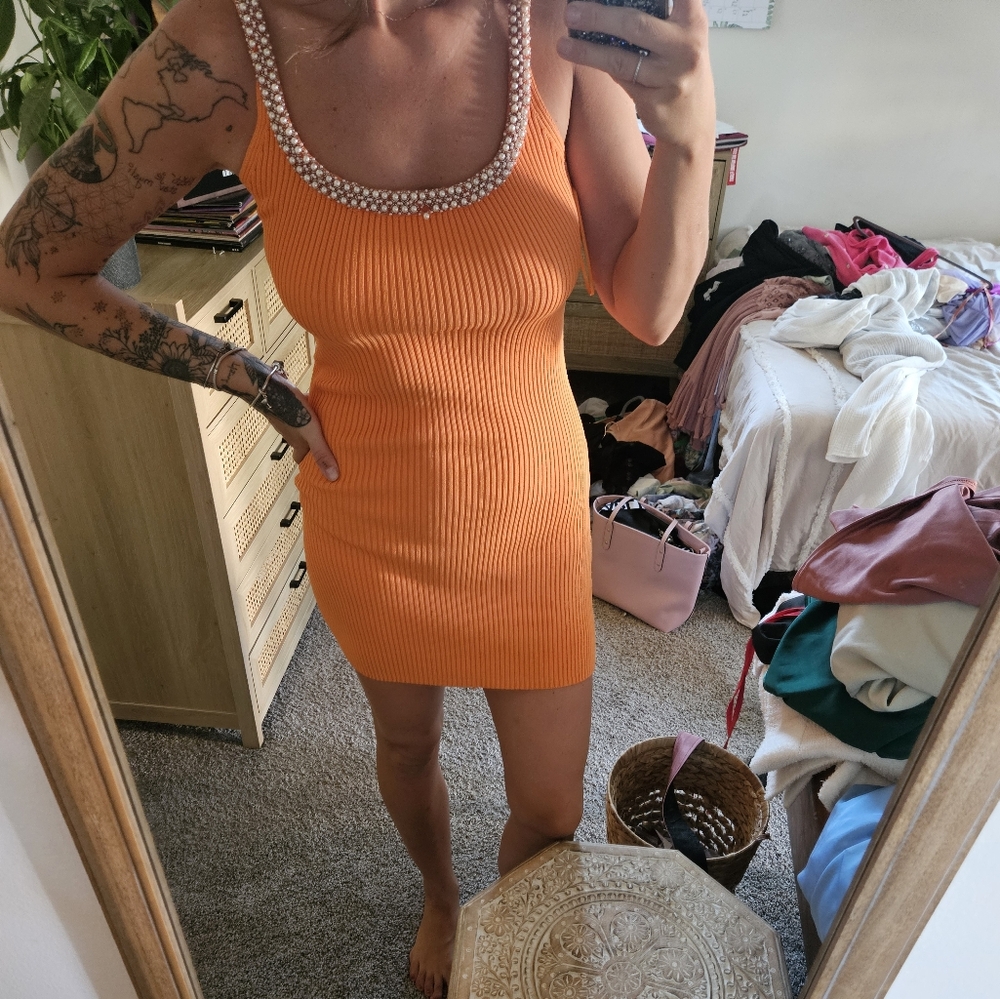 Zara orange dress